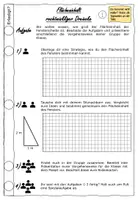 Vorschau - Stundenentwürfe - Prüfungsentwurf Mathematik Flächeninhalt rechtwinkliger Dreiecke - Deckblatt