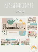 Vorschau - Präsentationen/Tafelbilder - Klassendienste Visualisierung Grundschule beige - Deckblatt