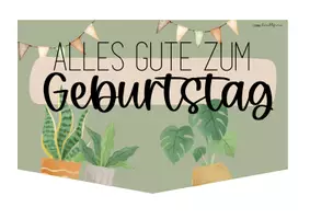 Vorschau - Poster - Boho Plants: Geburtstagskalender Wimpel - Seite 1