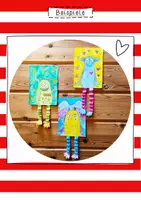 Vorschau - Mal- und Bastelvorlagen - Zick-Zack Monster - Kunstidee, Kunst Grundschule - Seite 1