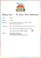 Vorschau - Arbeitsblätter - Reading trace - At school - Seite 1