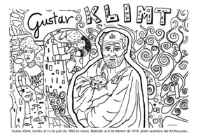 Vista previa - Manualidades / Dibujos para colorear - ARTE: Dibujo para colorear del artista Gustav Klimt - página 1