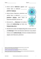 Vorschau - Arbeitsblätter - Das Schalenmodell nach Niels Bohr - Seite 1