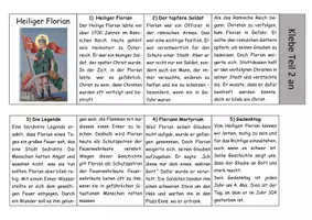 Vorschau - Arbeitsblätter - Leporello - Florian, Schutzpatron Österreichs und der Feuerwehr (2-fach differenziert) - Seite 2