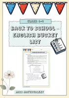 Vorschau - Arbeitsblätter - Back to school - Englisch Bucket list - Deckblatt