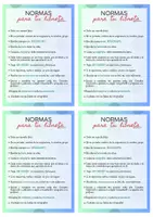 Vista previa - Tarjetas / Manipulativos - PACK Normas de clase + Normas de libreta - página 3