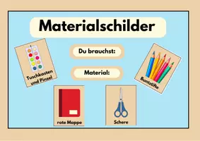 Vorschau - Poster - Materialschilder Materialkarten Classroom Management - Deckblatt