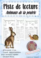 Aperçu - Feuilles d'exercices - Mini Piste de Lecture: Animaux de la prairie - Page de couverture