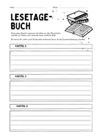 Vorschau - Arbeitsblätter - Lesetagebuch universal für längere Zusammenfassungen - Seite 1
