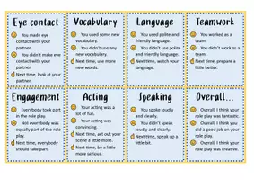 Vorschau - Aufgabenkarten - Feedback Cards / Role Play - Deckblatt