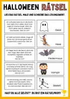 Vorschau - Arbeitsblätter - Materialpaket Halloween Schreiben, Rätseln und Malen - Seite 2