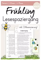 Vorschau - Arbeitsblätter - Lesespaziergang: Frühling (3. Klasse - 4. Klasse) - Deckblatt