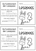 Vorschau - Unterrichtsreihen - Lesepässe Giraffe mit Stickern - Seite 3
