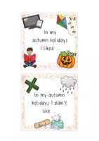 Vorschau - Poster - Autumn Holidays: Karten für den Erzählwürfel - Würfel mit Taschen | | Herbstferien ENGLISCHE Version - Seite 1