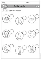 Vorschau - Arbeitsblätter - body parts Körperteile Arbeitsblatt differenziert - Englisch - Seite 3