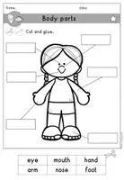 Vorschau - Arbeitsblätter - body parts Körperteile Arbeitsblatt differenziert - Englisch - Seite 2