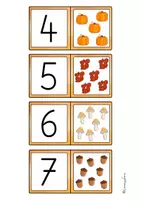 Vorschau - Spiele - Domino: Unterschiedliche Mengendarstellungen (Herbst) - Seite 3