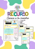 Vista previa - Presentaciones - CONOCE A TU MAESTRA / MEET YOUR TEACHER - Portada
