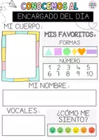 Vista previa - Decoración del aula - CONOCE AL ENCARGADO DEL DÍA / MEET YOUR CLASSMATE - página 2