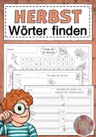 Vorschau - Arbeitsblätter - Herbst - Wörter finden und schreiben - Deckblatt