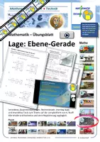 Vorschau - Arbeitsblätter - Mathematik - Lage Ebene-Gerade - Aufgaben, Video, App, etc. - Deckblatt