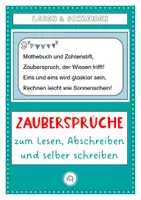 Vorschau - Stundenentwürfe - Zaubersprüche zum Lesen, Abschreiben und selber schreiben - Deckblatt