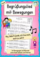 Vorschau - Anderer Materialtyp - Hey, liebe Freunde - Begrüßungslied, Freundschaft, Lied und Bewegung - Deckblatt