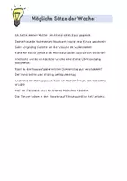 Vorschau - Arbeitsblätter - Materialpaket: *Satz der Woche* für Sek I (wachsendes Paket) - Seite 1