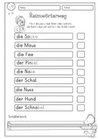 Vorschau - Arbeitsblätter - Reimwörter Lernweg, Lesespaziergang Klasse 1, Klasse 2, Klasse 3, DaZ - Seite 3