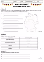 Vorschau - Klassenarbeiten - Klassenarbeit: Deutschland und die Alpen - Klasse 5 - Seite 1