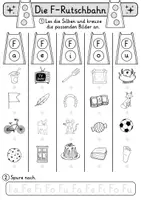 Vorschau - Arbeitsblätter - Silbenrutsche | Erstes Lesen | Einfache Silben lesen | Deutsch | 1. Klasse - Seite 3