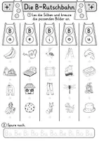 Vorschau - Arbeitsblätter - Silbenrutsche | Erstes Lesen | Einfache Silben lesen | Deutsch | 1. Klasse - Seite 1