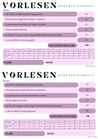 Vorschau - Poster - Lesen/Vorlesen Bewertungsbogen/Leitfaden - Seite 1