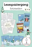 Vorschau - Arbeitsblätter - Lesespaziergang Winter | Klasse 3 + 4 - Deckblatt