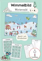 Vorschau - Arbeitsblätter - Wimmelbild Winter Schreibanlass, Erzählanlass | Kl. 1 - 4 - Deckblatt