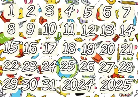 anteprima - Altro tipo di materiale - Calendario perpetuo a tema scolastico - Pagina 1