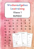 Vorschau - Unterrichtsreihen - BUNDLE Lesetraining Wochenaufgaben Buchstaben (Reihenfolge Zebra) - Deckblatt