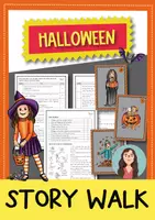 Vorschau - Arbeitsblätter - HALLOWEEN Story Walk; Lesespaziergang; 4-Fach differenziert (Englisch) - Deckblatt