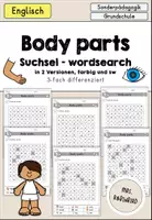 Vorschau - Arbeitsblätter - body parts Körperteile Suchsel wordsearch - Englisch - Deckblatt