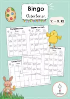 Vorschau - Arbeitsblätter - Bingo Osterferien - Deckblatt