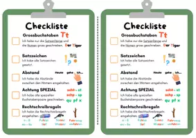 Vorschau - Fördermaterial/Inklusion - Schreibcheckliste - Seite 1