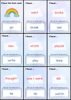 Vorschau - Spiele - Simple Past I have...who has...? Game | Grammar | Simple past | regular - iregular verbs - Seite 1