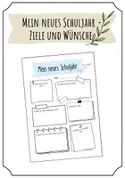 Vorschau - Arbeitsblätter - Mein neues Schuljahr - Wünsche und Ziele - Deckblatt