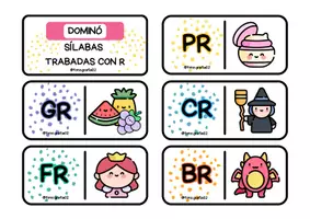 Vista previa - Juegos / Gamificación - Dominó sílabas trabadas con R - página 3
