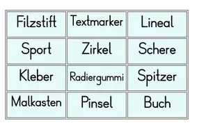 Vorschau - Spiele - Wörter verstecken. Thema: Schule. Lesetraining - Seite 3