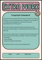 Vorschau - Arbeitsblätter - EXTRA WORK - Forgotten homework - Seite 1