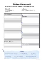 Vorschau - Arbeitsblätter - Dialog-Stunde zu "At the supermarket" - Deckblatt