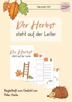 Vorschau - Arbeitsblätter - Der Herbst steht auf der Leiter - Begleitheft zur Arbeit mit dem Gedicht von Peter Hacks - Deckblatt