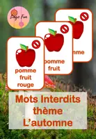 Aperçu - Jeux - Jeu Mots Interdits en 3 Niveaux thème L'Automne - Page de couverture