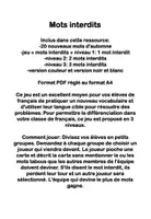 Aperçu - Jeux - Jeu Mots Interdits en 3 Niveaux thème L'Automne - Page 1